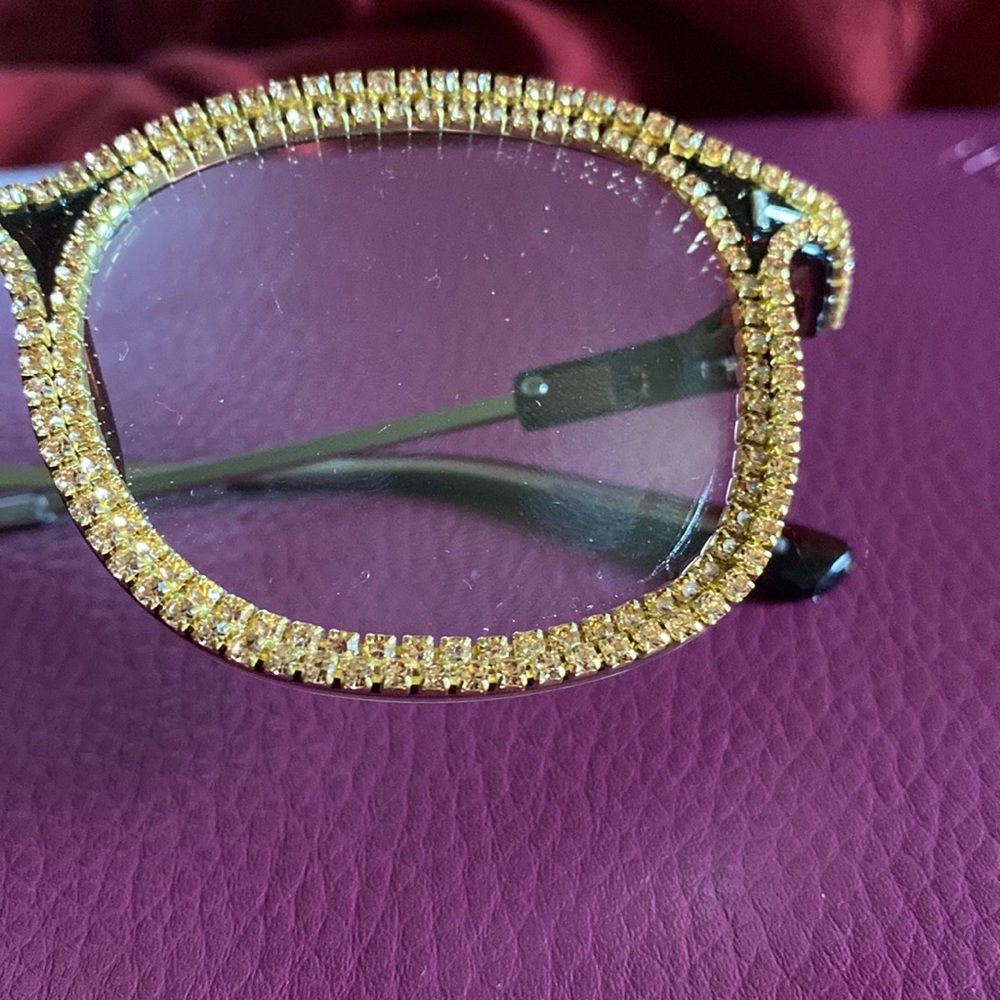 Callie lives Gold Rhinestone Glasses - Picture 8 of 8